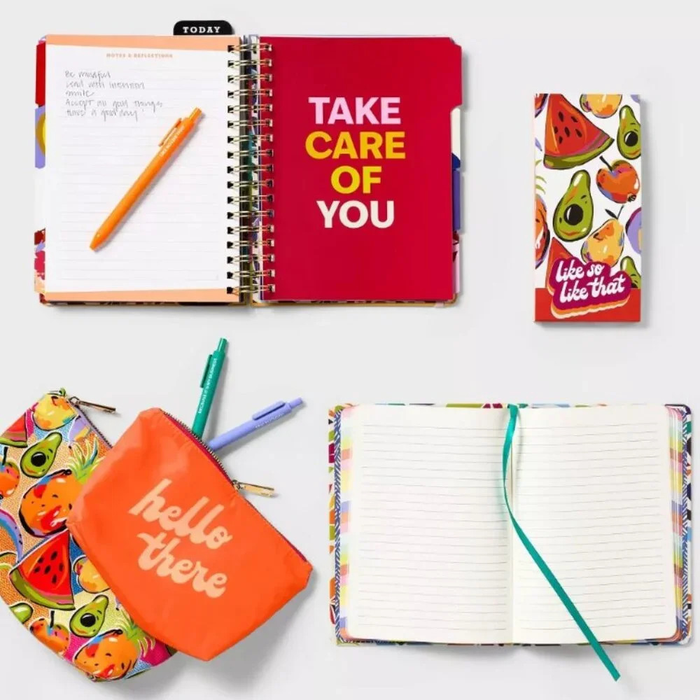 NWT Tabitha Brown Take Care Notebook Cherry Red